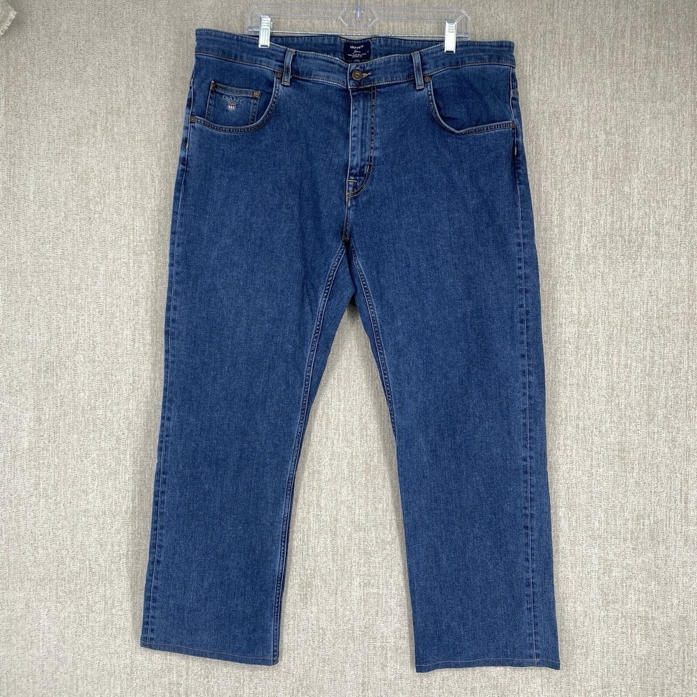 GANT Jason Straight Leg Jeans Men 40x32 Blue Denim Stretch Classic Fit‎ Medium